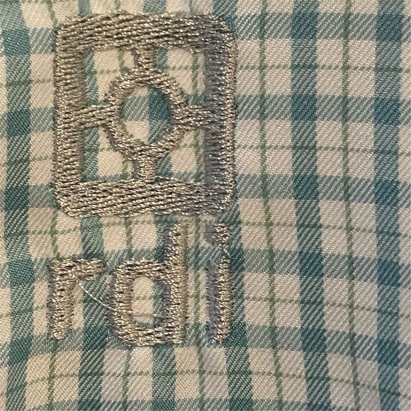 AFTCO Men's Plaid Short Sleeve Button-Up Shirt Green Blue Size L Casual - Picture 6 of 13